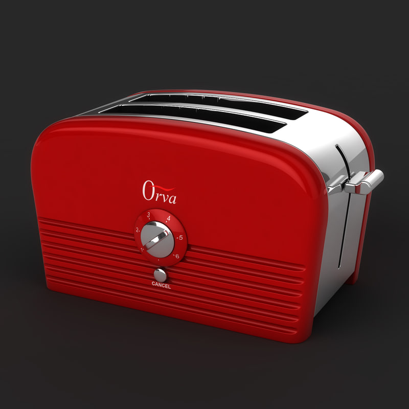retro 1950 s toaster 3d max
